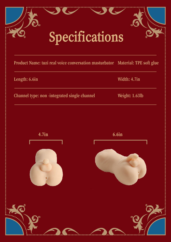 Tuzi AI Voice Interactive Male Masturbator – Realistic Soft TPE Stroker with Deep Textured Tunnel
