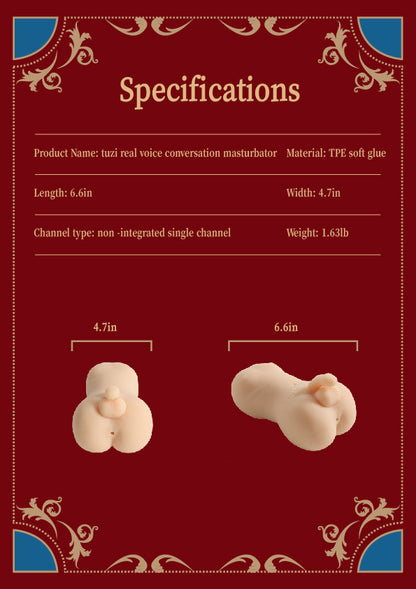 Tuzi AI Voice Interactive Male Masturbator – Realistic Soft TPE Stroker with Deep Textured Tunnel