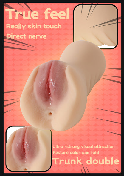 TunZi Voice Interactive Male Stroker – Realistic Soft TPE Masturbator with Deep Textured Tunnel
