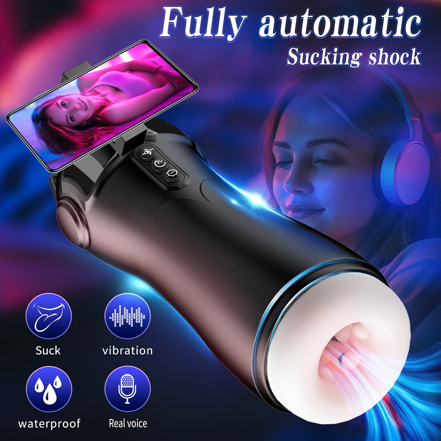 Secret Love Catwoman Airplane Cup Intelligent Automatic Suction Vibration Sounding Bluetooth Hands-Free Male Masturbator
