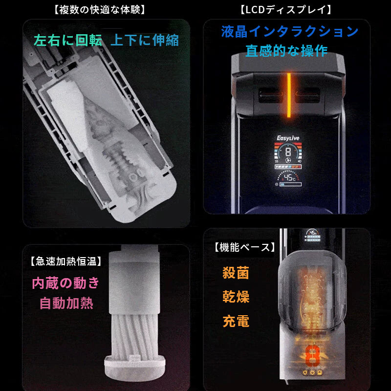 イージーライブNO8ストーリーカップ全自動伸縮式フライトカップ男性用アダルト用品男性用おもちゃ神器