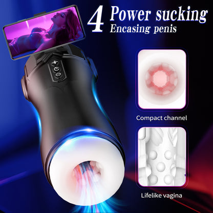 Secret Love Catwoman Airplane Cup Intelligent Automatic Suction Vibration Sounding Bluetooth Hands-Free Male Masturbator