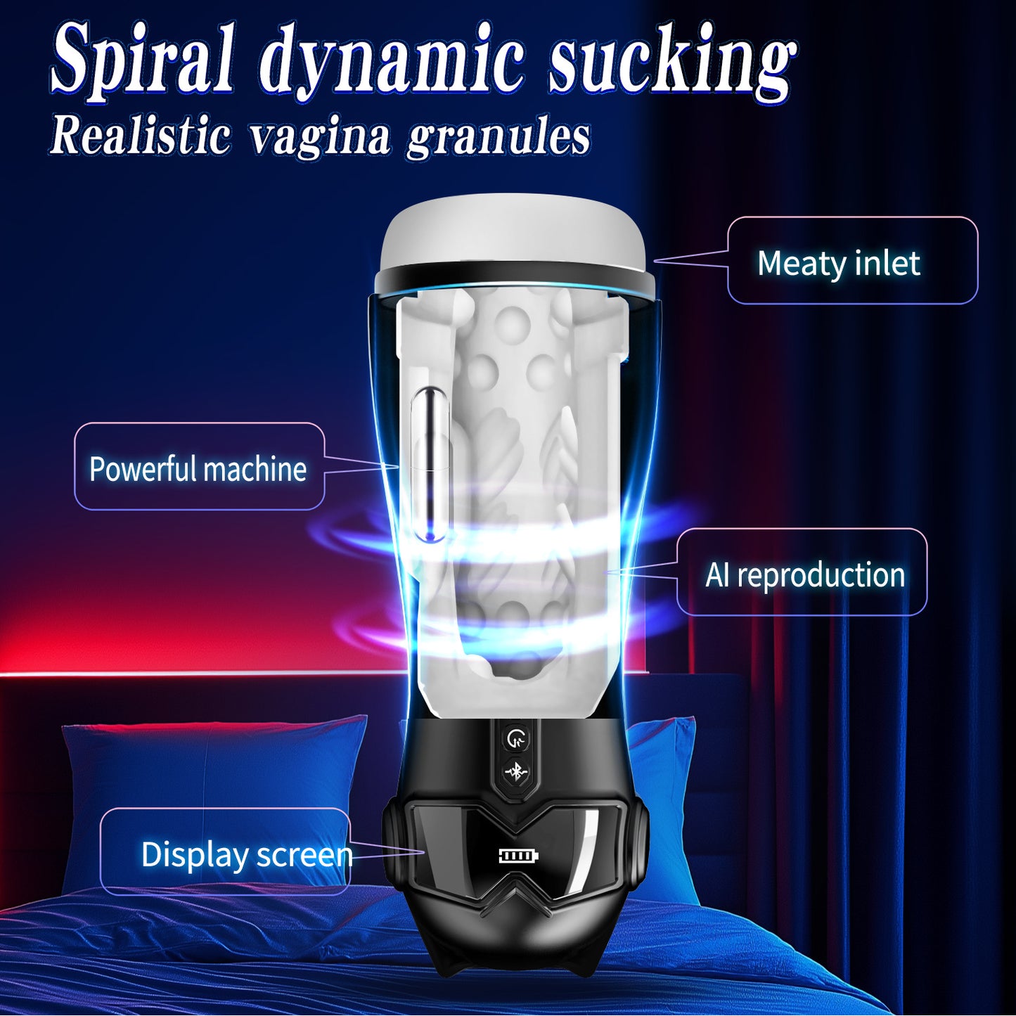 Secret Love Catwoman Airplane Cup Intelligent Automatic Suction Vibration Sounding Bluetooth Hands-Free Male Masturbator