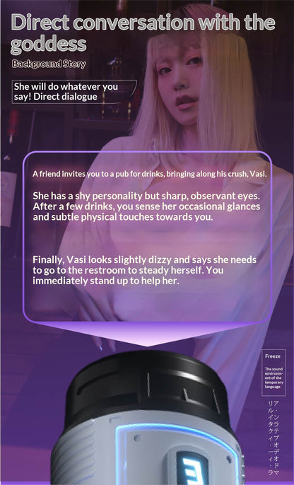 Vasileva AI Voice Interactive Masturbation Machine – Smart Pleasure Device with App Control