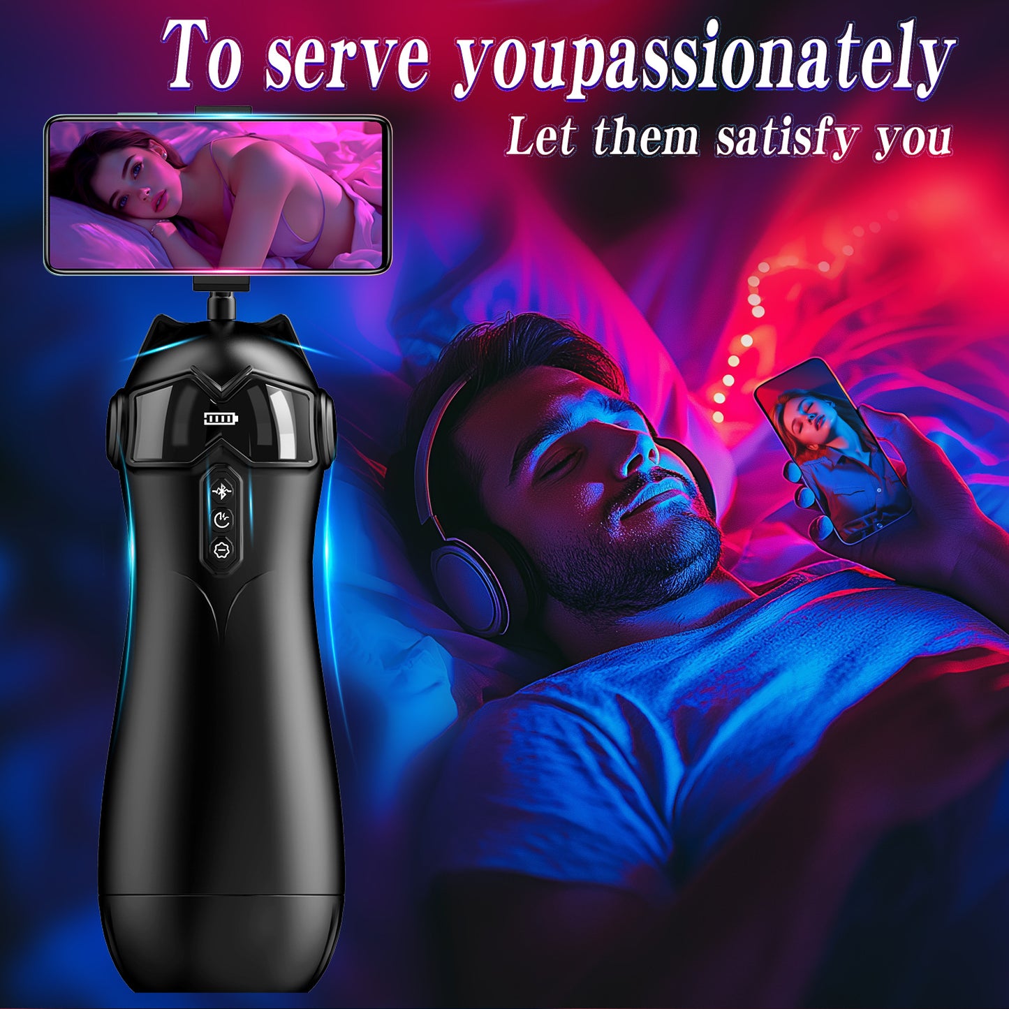 Secret Love Catwoman Airplane Cup Intelligent Automatic Suction Vibration Sounding Bluetooth Hands-Free Male Masturbator