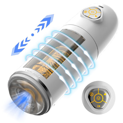 Cross-Border Space Capsule Airplane Cup 2nd Generation Telescopic Rotating Sound-Emitting Male Masturbator Exercise Intelligent Adult Sex Product