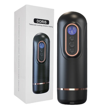 Fully Automatic Electric Smart Digital Display Suction Vibration Telescopic Heating Adult Toy for Men