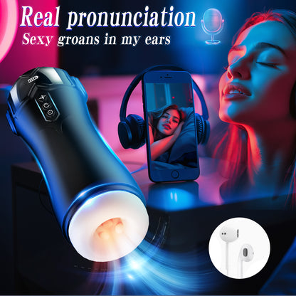 Secret Love Catwoman Airplane Cup Intelligent Automatic Suction Vibration Sounding Bluetooth Hands-Free Male Masturbator