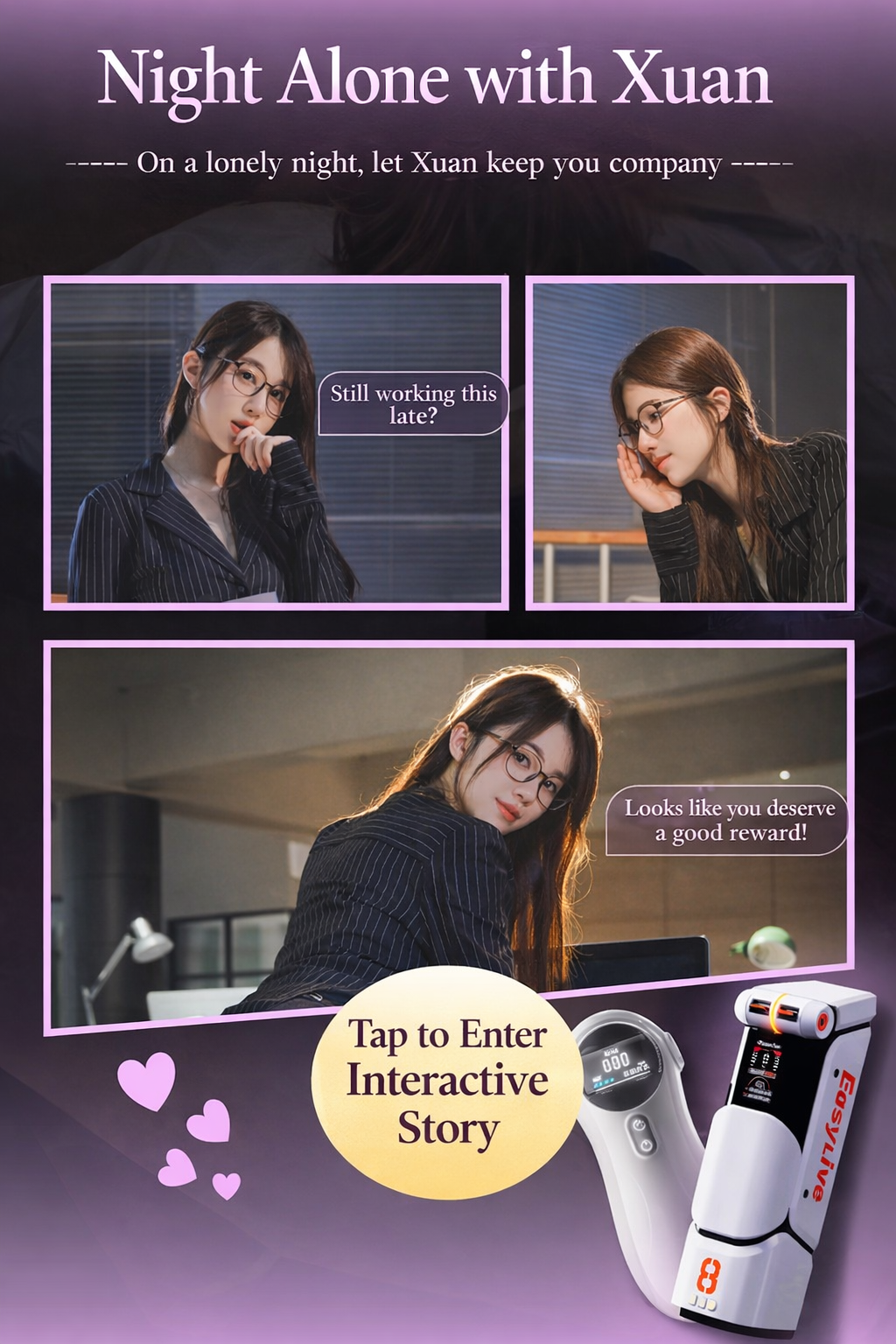 Xuan AI Interactive Pleasure Machine – Voice Controlled Smart Masturbator with RPG Story Experience